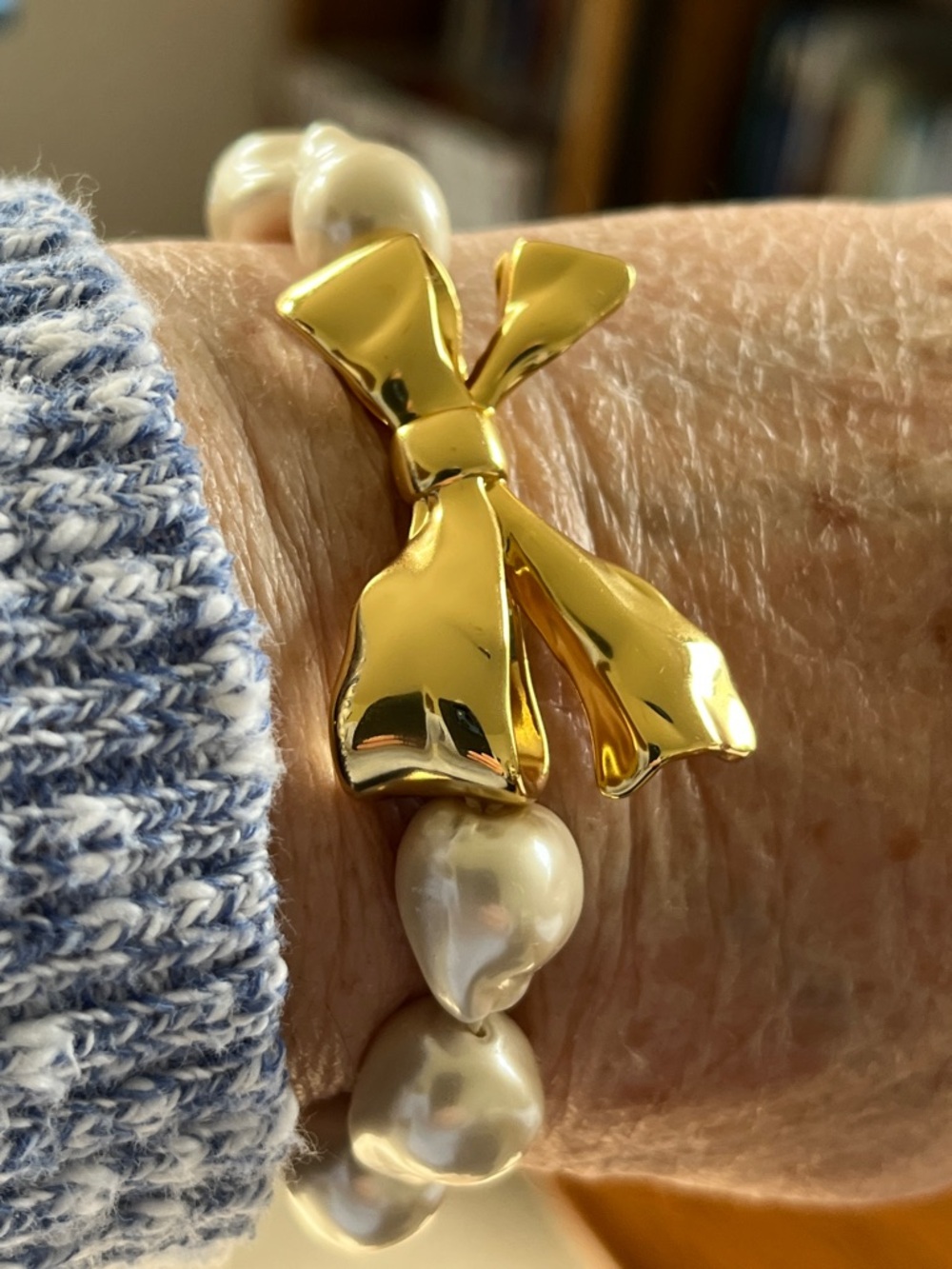 J. Crew keshi Pearl Bracelet with Gold Accent - Picture 5 of 6